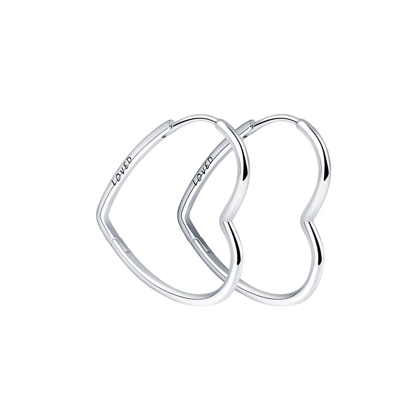 Onnat Hollow Heart Earring - 925 Silver