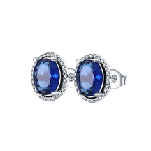 Onnat Blue Stone Earring - 925 Silver