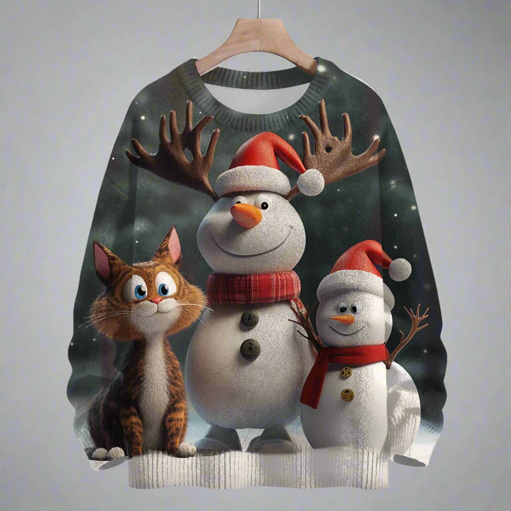 Snowmen Cat Christmas Sweater