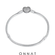 2 Onnat Studded Heart Bracelet - 925 Silver Joias