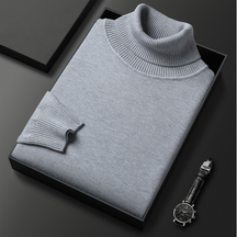 Suéter de cashmere premium de cor sólida masculino