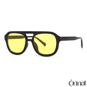 Leny Glasses Black | Yellow Sunglasses