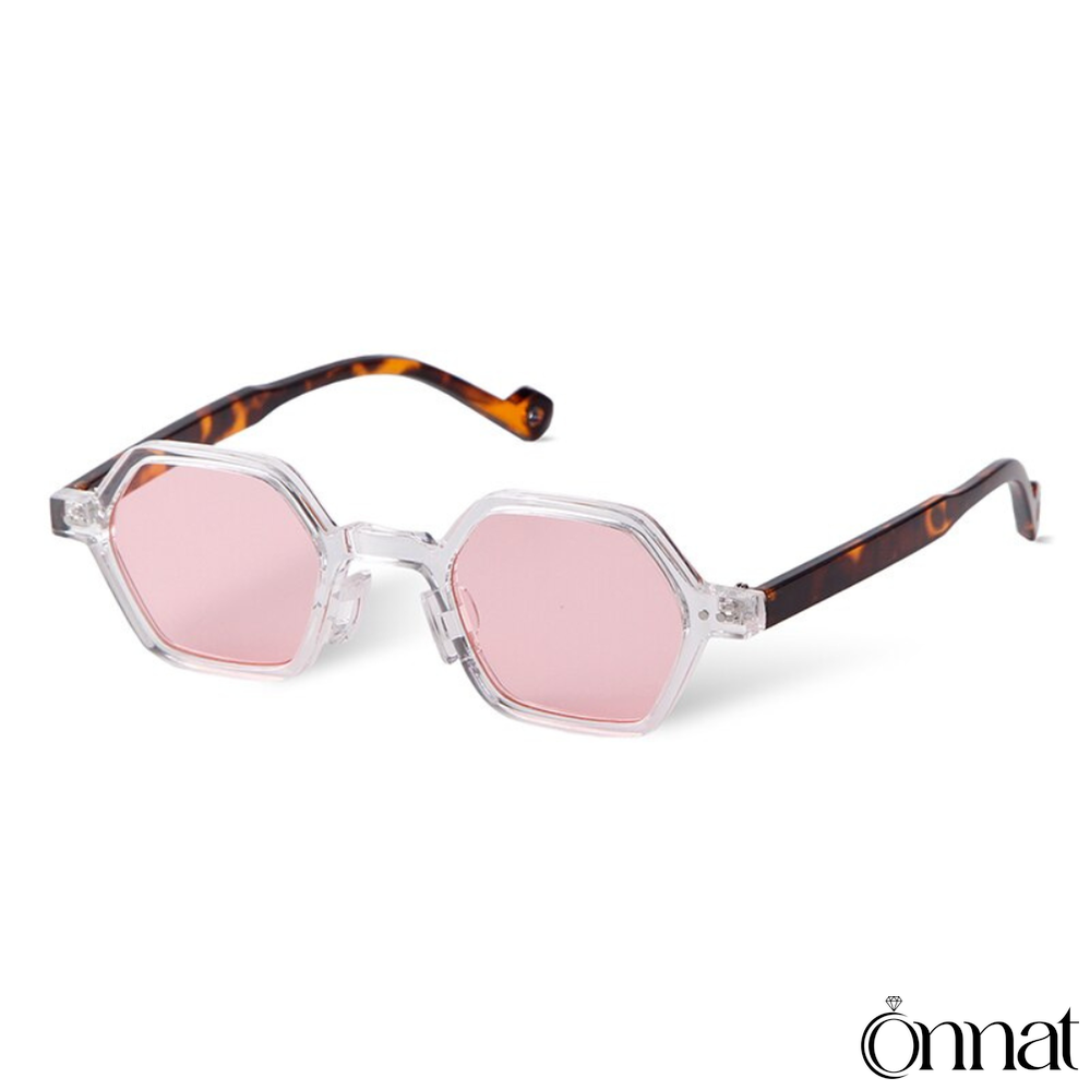 Logan Glasses Transparent And Leopard | Pink Sunglasses