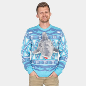 🦈 Holiday Shark Attack Sweater – Dive into Festive Fun!