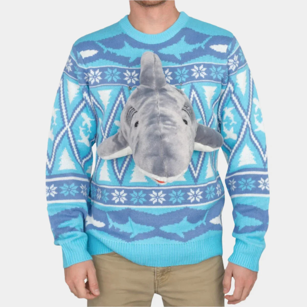 🦈 Holiday Shark Attack Sweater – Dive into Festive Fun!