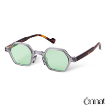 Logan Glasses Transparent And Leopard⎪Green Sunglasses