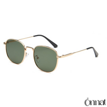 Venus Glasses Gold | Green Sunglasses