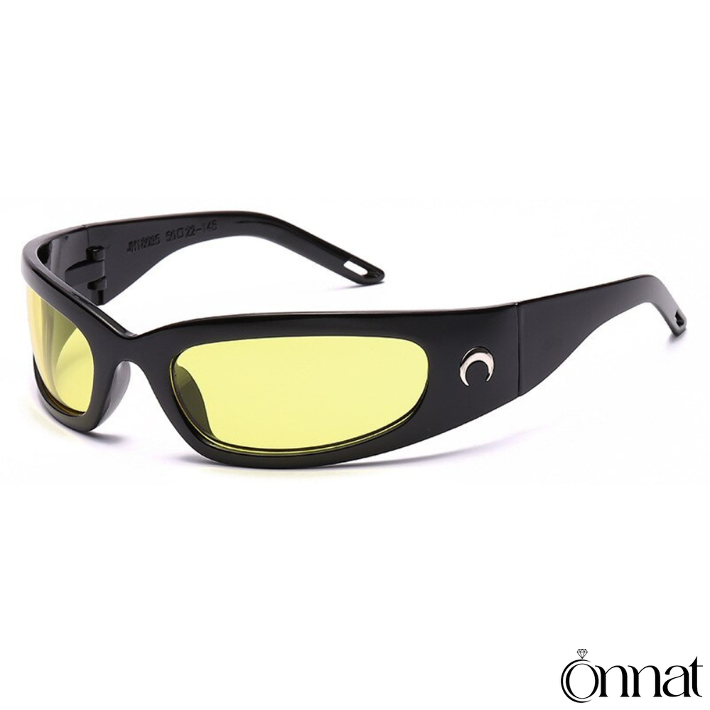 Nico Sport Glasses Black | Yellow Sunglasses