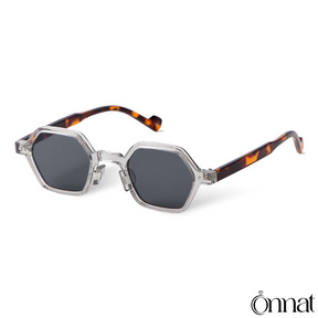 Logan Glasses Transparent And Leopard | Gray Sunglasses