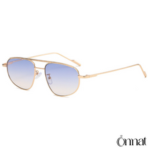 Monaco Glasses Gold | Blue Gradient Sunglasses