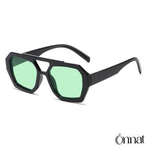 Confy Glasses Black | Green Sunglasses