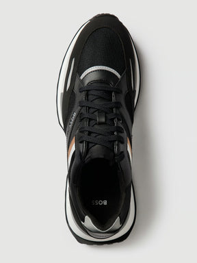 BOSS Sneaker with contrasting stripes - model 'Jonah' in black