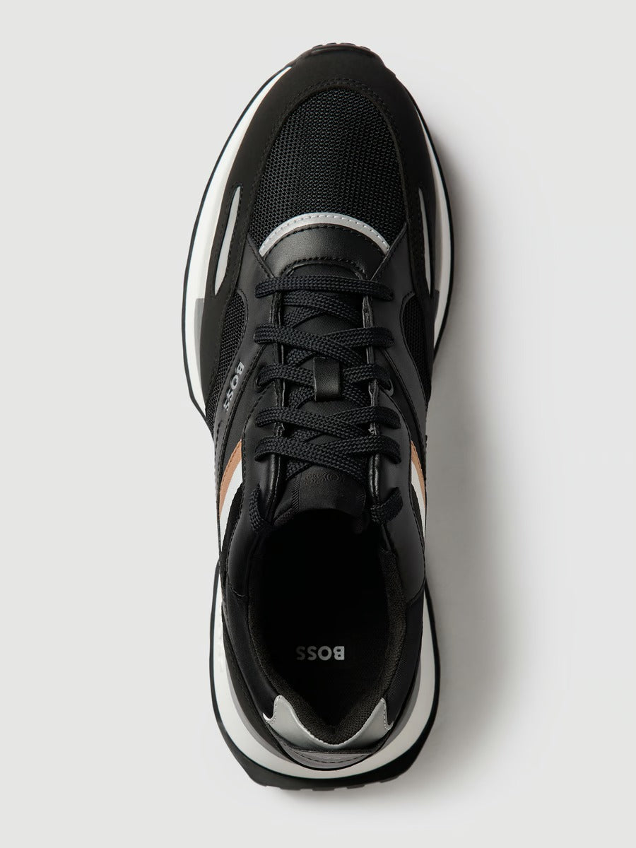 BOSS Sneaker with contrasting stripes - model 'Jonah' in black