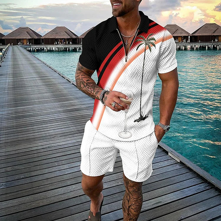 Tropicana – Poloshirt und Shorts, Kombiteil