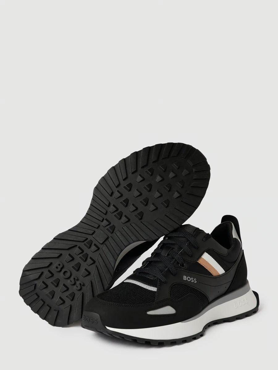 BOSS Sneaker with contrasting stripes - model 'Jonah' in black