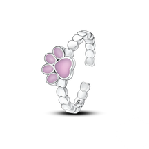 Onnat Paw Adjustable Ring - 925 Silver