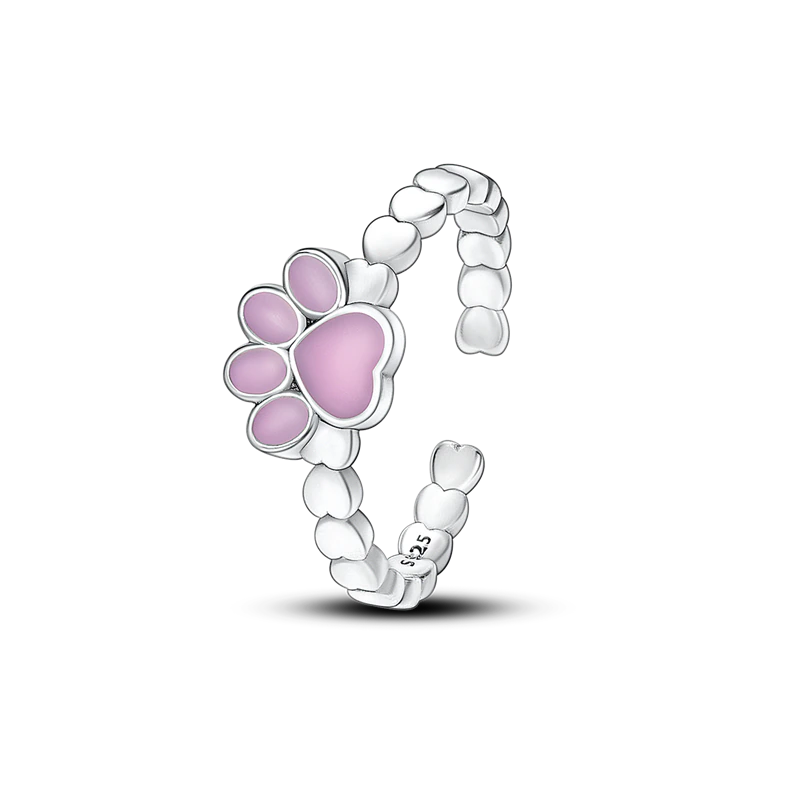 Onnat Paw Adjustable Ring - 925 Silver