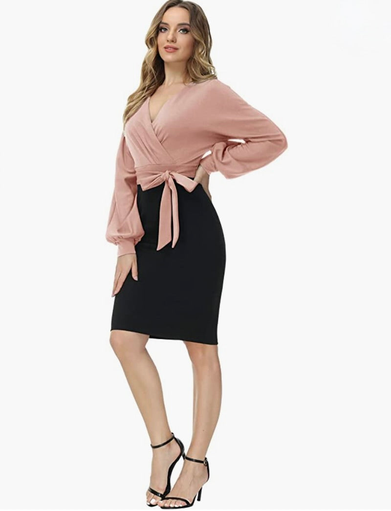 Elegant Long Ruth Sleeve Dress