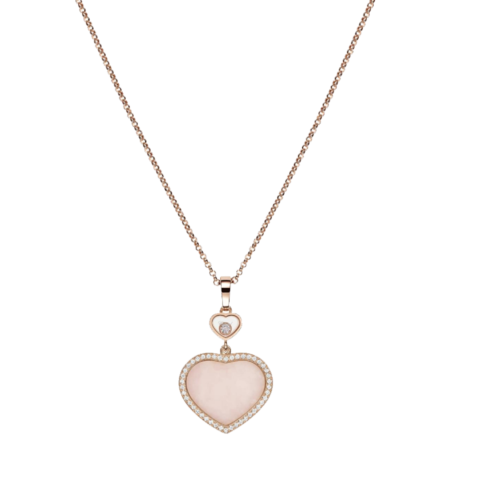 Herz Necklace - Pink / Roségold