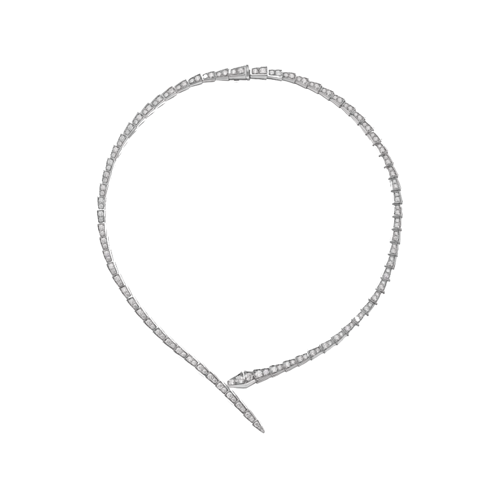 Viper Necklace - Silber Diamant