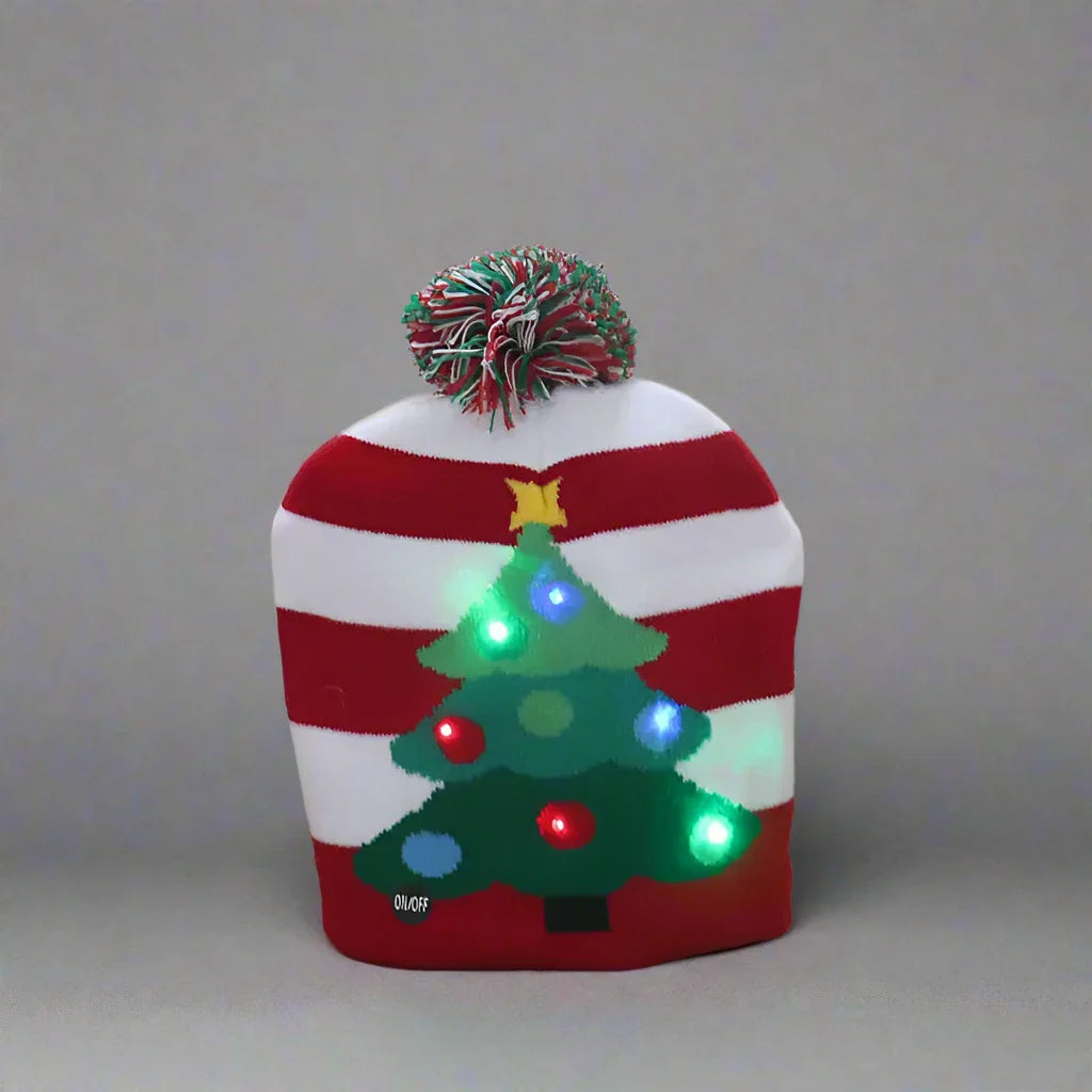 Light Up Christmas Beanie- Tree