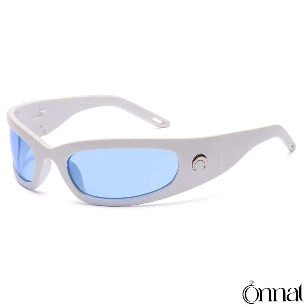 Nico Sport Glasses White | Blue Sunglasses