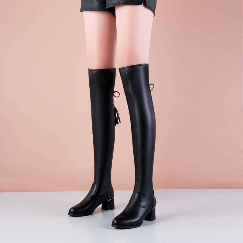 SereneStride Knee-High Elegance Boot