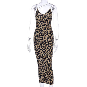 Vestido Midi Estampa Leopardo Amora