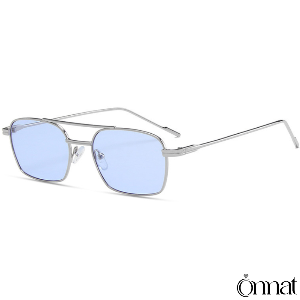 Denne Glasses Silver | Blue Sunglasses