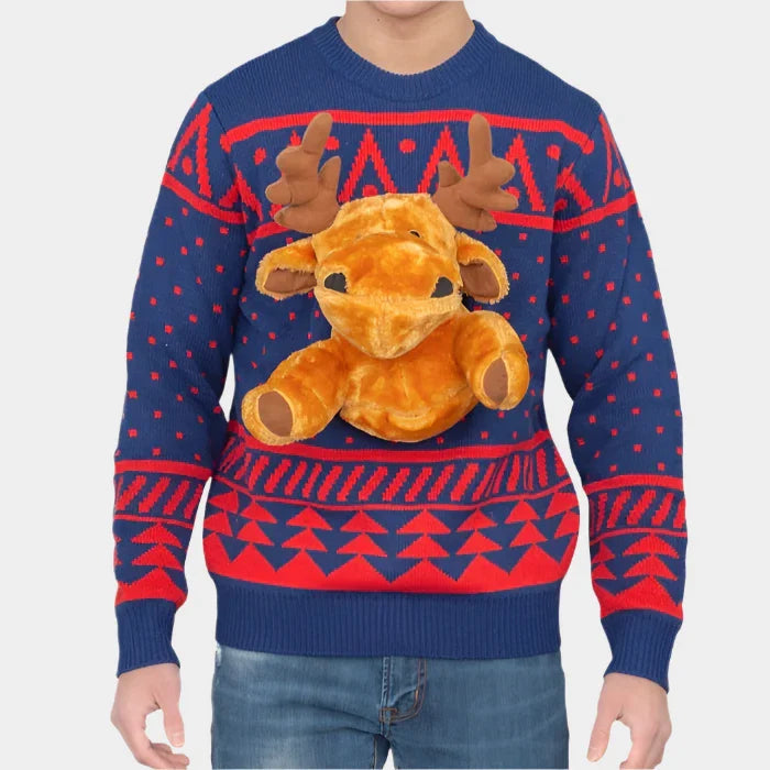 Reindeer Holiday Pullover Christmas Sweater