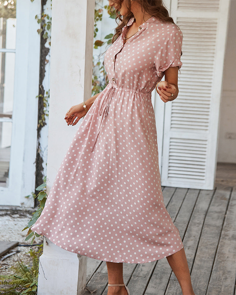 Onnat Claudi - V-halsjurk met Polka Dot