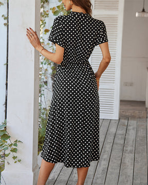 Onnat Claudi - V-halsjurk com Polka Dot