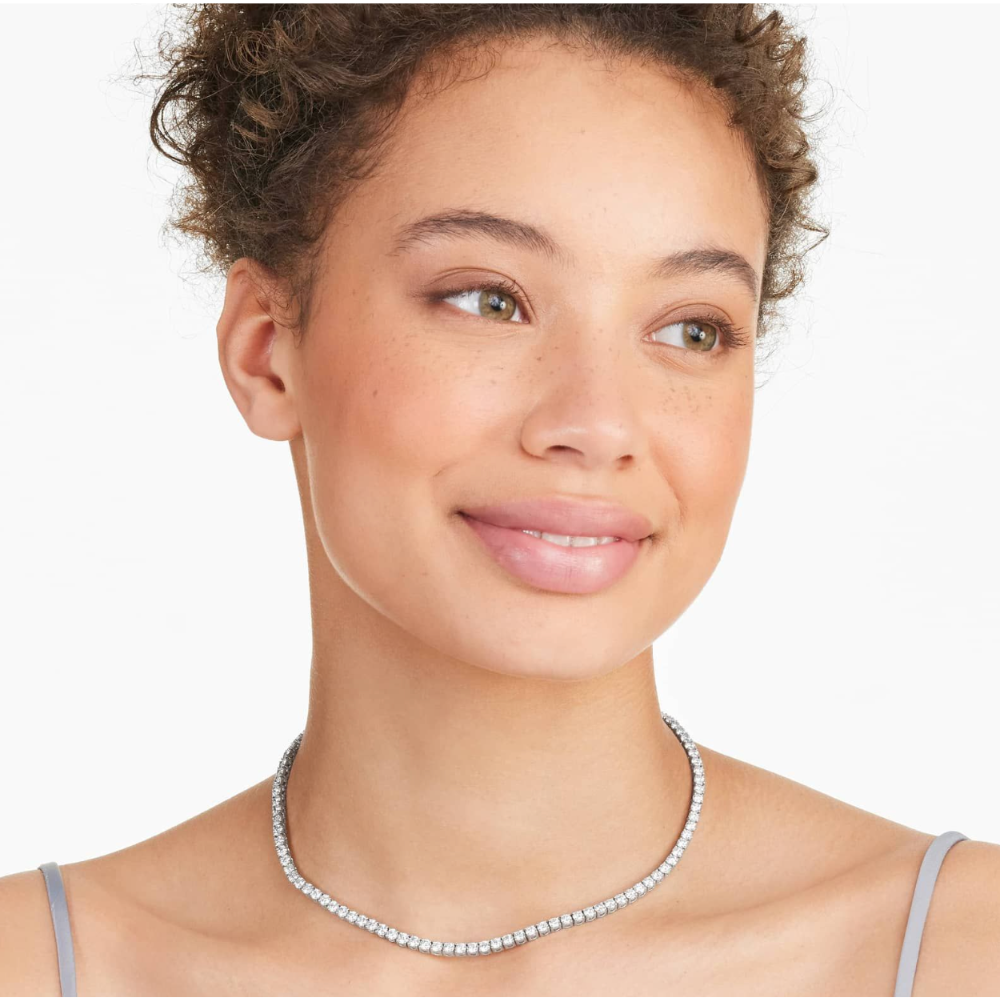 Abby Classic Tennis Necklace - Silber