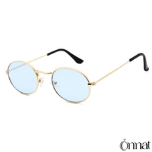 Retro Glasses Honey Gold | Blue Sunglasses