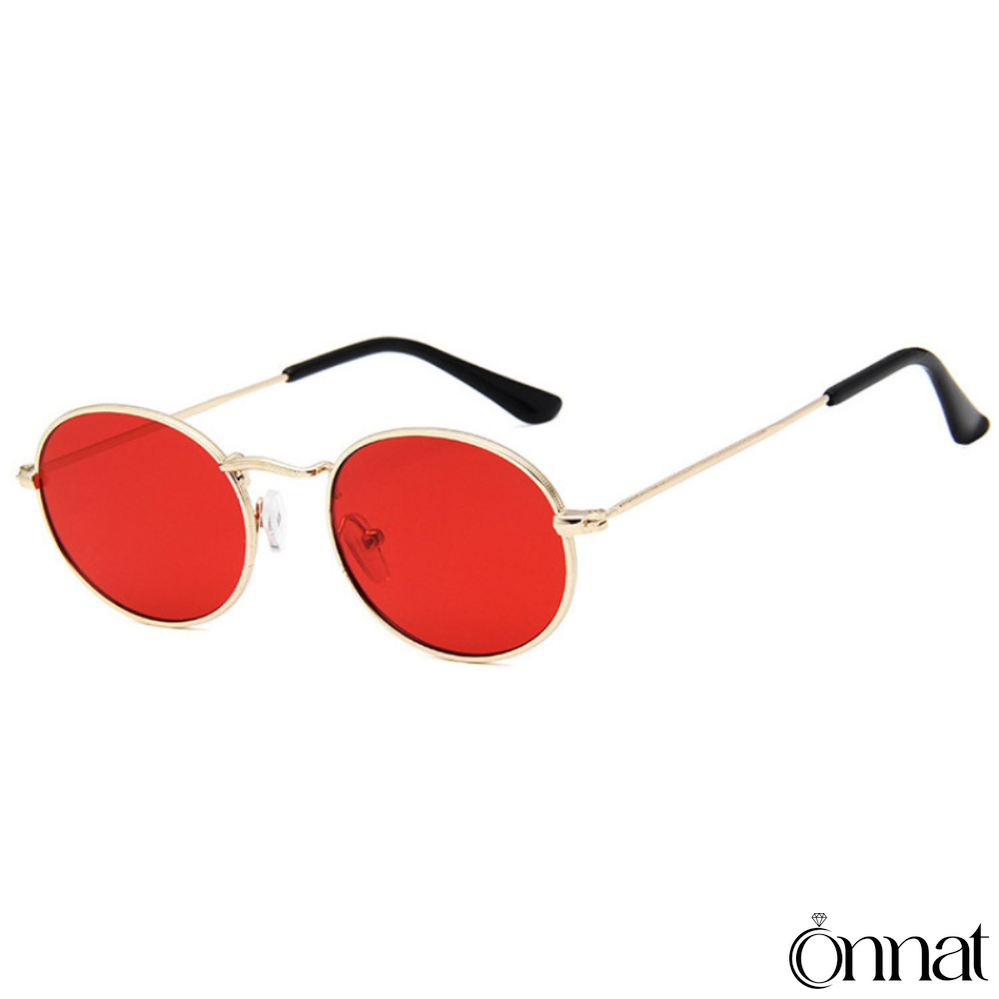 Retro Glasses Honey Gold | Red Sunglasses