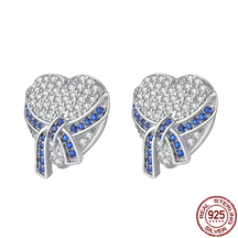 Heart Earring With Zirconia Stones P Onnat- Silver 925