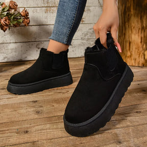 Cozy Suede Winter Boots – Warm Short Boots for Women