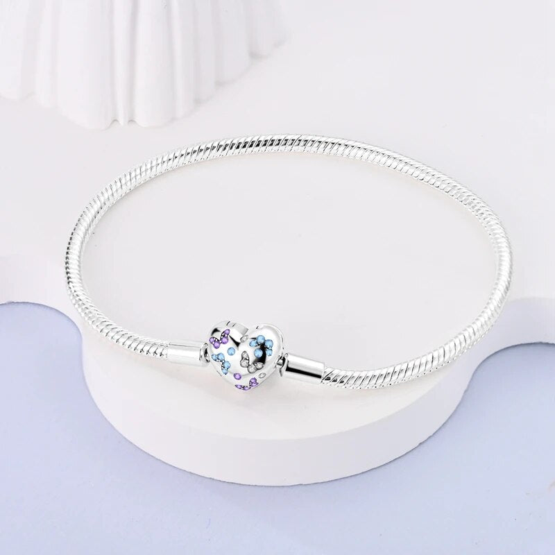 Onnat Butterfly Heart Bracelet - 925 Silver