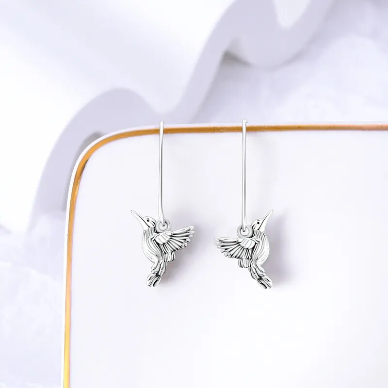 Hummingbird Earring M - 925 Silver