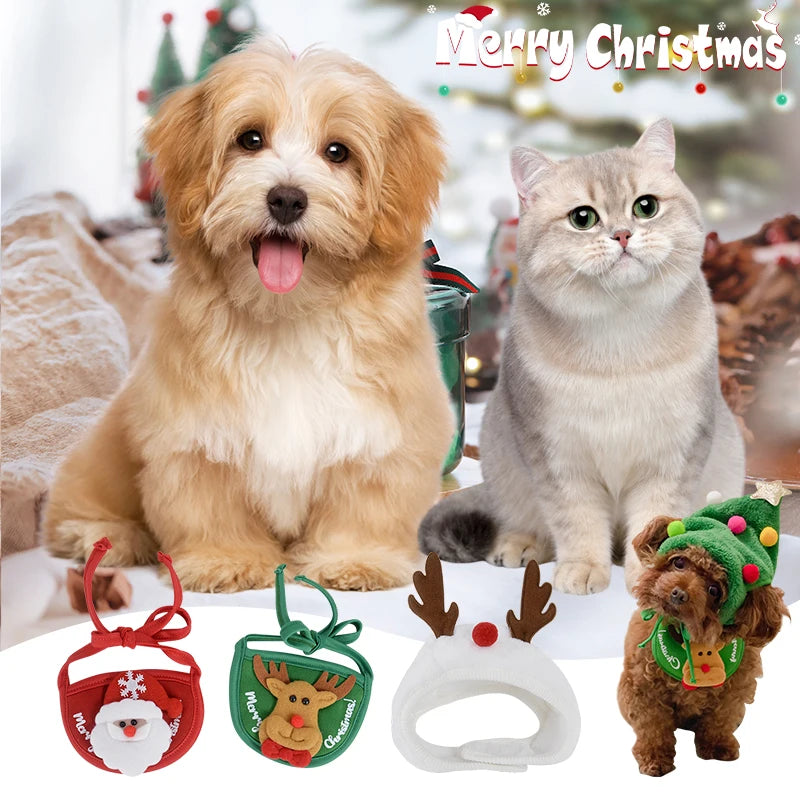 Holly Jolly Pet – Christmas Hat & Bandana Set for Cats and Dogs