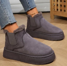 Cozy Suede Winter Boots – Warm Short Boots for Women