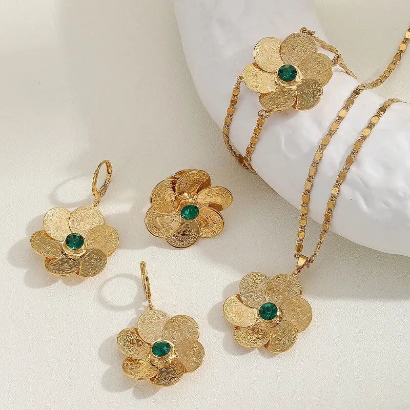 Alina flower jewelry set