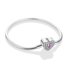 Pulseira Onnat Studded Heart - Prata 925 