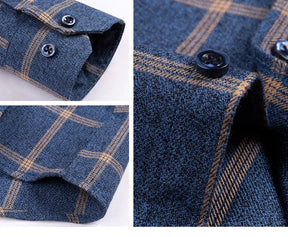 Heritage Plaid – Camisa de algodão clássica masculina 