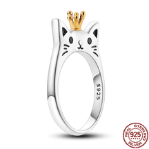 Luxury Cat Crown Onnat Ring - 925 Silver