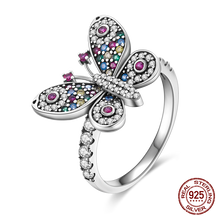 Luxury Onnat Studded Butterfly Ring - 925 Silver