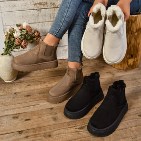 Cozy Suede Winter Boots – Warm Short Boots for Women