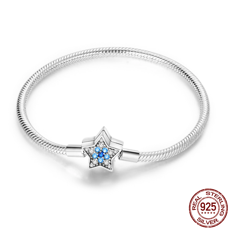 Pulseira Onnat Estrela Azul - Prata 925 