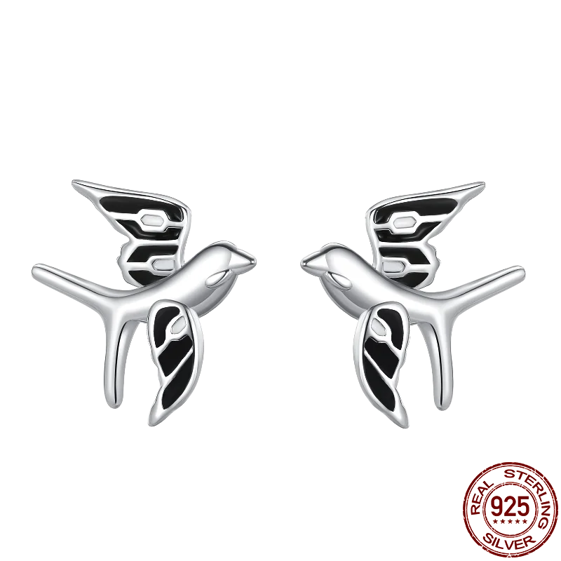 Onnat bird earring - 925 silver