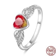 Luxury Heart Ring Red Onnat- 925 Silver